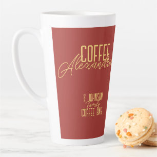 Personalised Rustic Typography Latte Mug