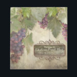 Personalised Rustic Vineyard Winery Fall Wine Sign Notepad<br><div class="desc">Matching home decor decorative note pad for a Bed & Breakfast business or your guest room that caters to the Pinot Noir Red wine lover in your life. Also excellent for a Wine country business of any kind, gift shop, food cafe, restaurant or a bed & breakfast. Personalise with your...</div>