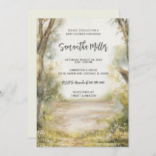 Personalised Rustic Vintage Baby Shower Invitation