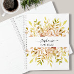 Personalised Rustic Watercolor  Planner<br><div class="desc">This rustic botanical Planner is decorated with watercolor foliage in autumnal shades. Easily customisable with the year, your name, or monogram. Use the Design Tool to change the text size, style, or colour. As we create our artwork you won't find this exact image from other designers. Original Watercolor © Michele...</div>