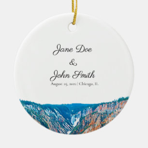 Personalised Rustic Waterfall Ceramic Ornament