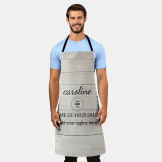 Personalised Rustic Wood Apron 