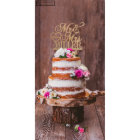 Personalised Rustic Wooden Wedding Cake Topper 