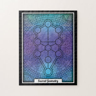 Personalised Sacred Geometry Tree of Life Jigsaw Puzzle