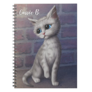 Personalised Sad Kitty Notebook