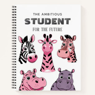 Personalised safari animals STIKERS Notebook