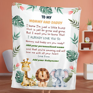 Personalised Safari Baby Blankets with Message