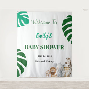 Personalised Safari Baby Shower  Tapestry