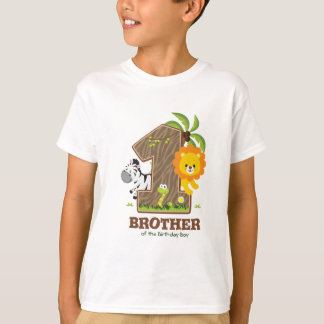 Personalised Safari Birthday Tshirt for Brother