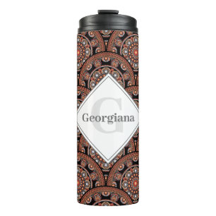 Personalised Safari Sunset Bohemian Mandala Scales Thermal Tumbler