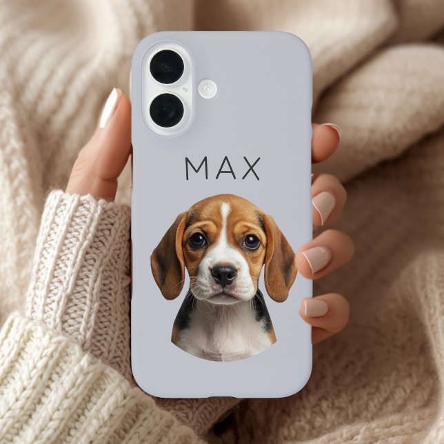 Personalised Sage Dog Photo & Name Case-Mate iPhone Case (Creator Uploaded)