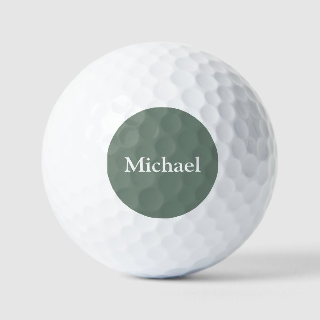 Personalised Sage Green Golf Balls (Front)