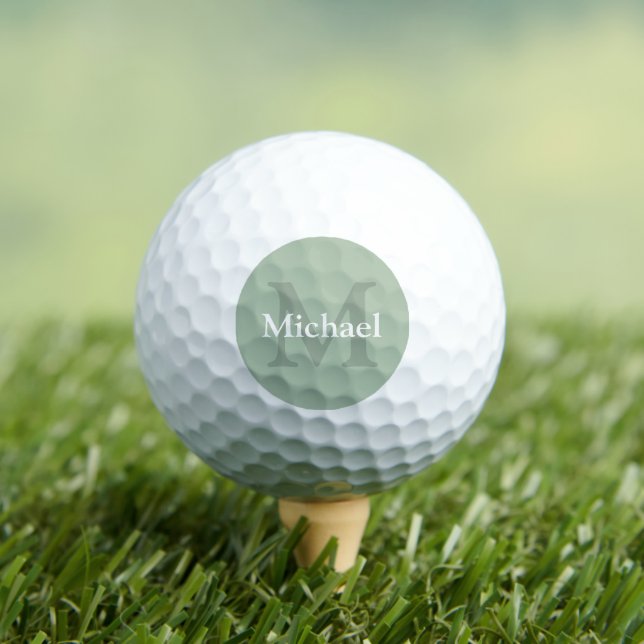 Personalised Sage Green Golf Balls (Insitu Tee)