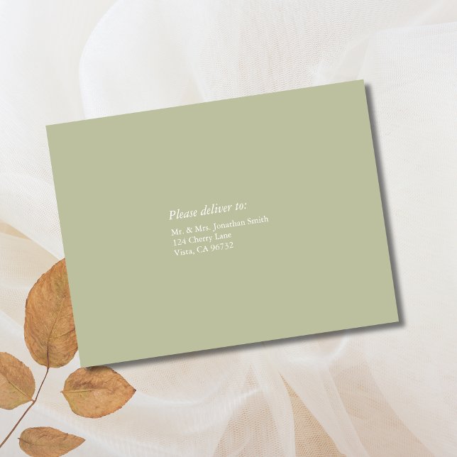 Personalised Sage Green RSVP Envelope (Creator Uploaded)