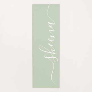 Personalised Sage Green Yoga Mat