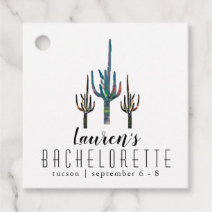 Personalised Saguaro Cactus Bachelorette Favour Tags
