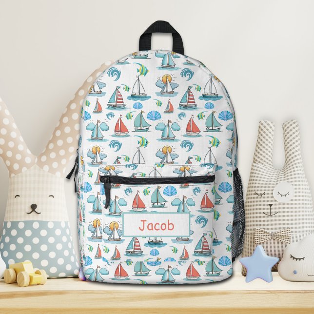 Personalised Sailing Boat Backpack (Creator Uploaded)