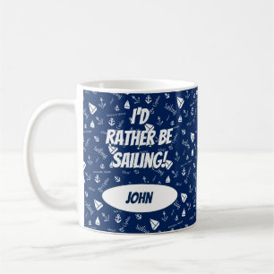 Personalised Sailing Themed Coffee Mug Cup