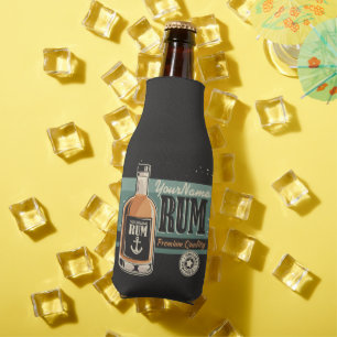 Personalised Sailor Rum Liquor Bottle Retro Sign Cooler