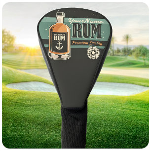 Personalised Sailor Rum Liquor Bottle Retro Sign  Golf Head Cover