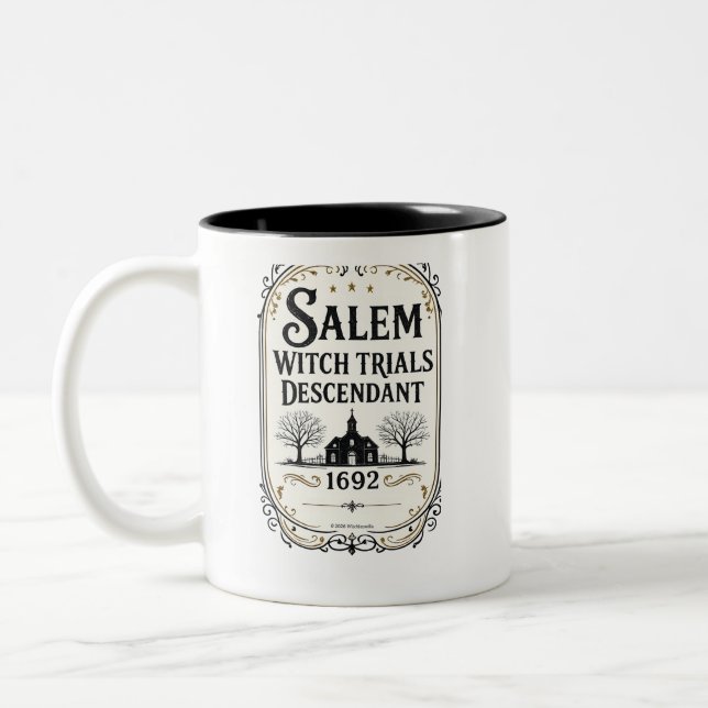 Personalised Salem Witch Trials Descendant Mug (Left)