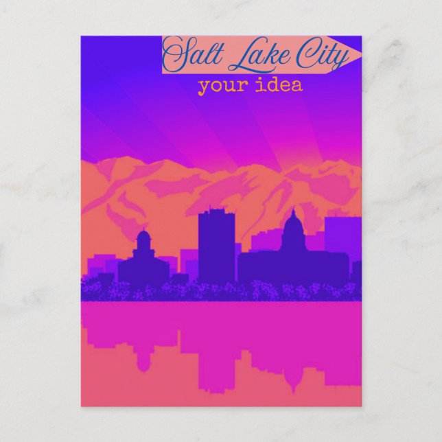Personalised Salt Lake City Postcard, Utah Card, G Postcard (Front)
