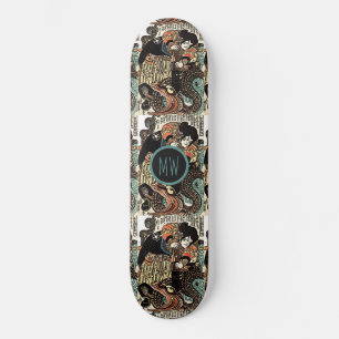 Personalised Samurai And Serpent Skateboard