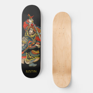 Personalised Samurai Black Skateboard