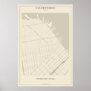 Personalised San Francisco Street Map Poster