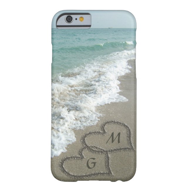 Personalised Sand Hearts on the Beach Case-Mate iPhone Case (Back)