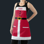 Personalised Santa Apron Christmas Baking Aprons<br><div class="desc">This lovely design can be customised to your favourite colour combinations. Matching adult and junior designs available. Makes a great gift! Find stylish stationery and gifts at our shop: www.berryberrysweet.com.</div>