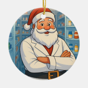 Personalised Santa as a Pharmacist Ornament