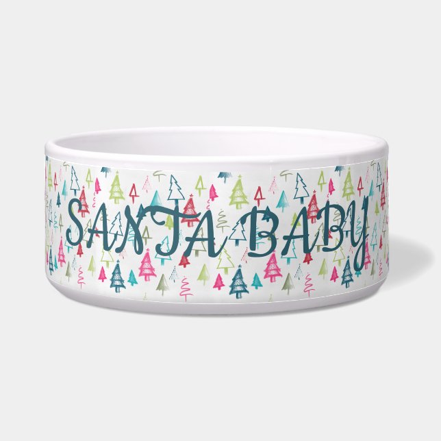 Personalised Santa Baby Pet Bowl (Front)