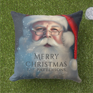 Personalised Santa Christmas Family Name Cushion