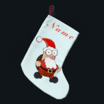Personalised Santa Christmas Stocking with Name<br><div class="desc">Santa Christmas Stockings with Custom Name</div>