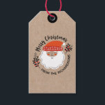 Personalised Santa Claus Christmas Gift Tags<br><div class="desc">A cute Santa Claus face gift tag for you Christmas holiday gifts. Personalise it with your name. Designed for you by Blackberry Boulevard.</div>