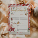 Personalised Santa Claus Christmas Wish List  Invitation<br><div class="desc">Personalised Santa Claus Christmas Wish List Invitation</div>
