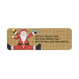 Personalised Santa Claus Holiday Labels
