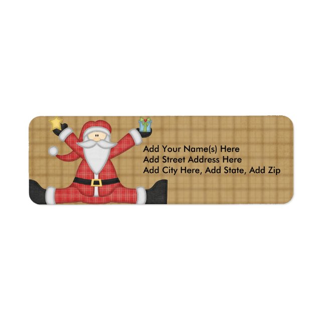 Personalised Santa Claus Holiday Labels (Front)
