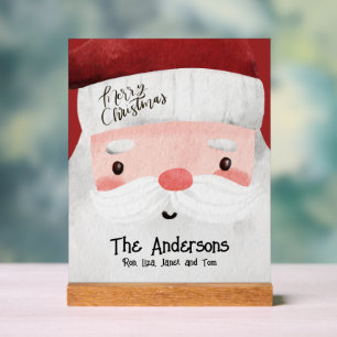 Personalised Santa Claus Merry Christmas Acrylic Sign