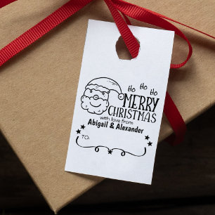 Personalised Santa Claus Merry Christmas Rubber Stamp
