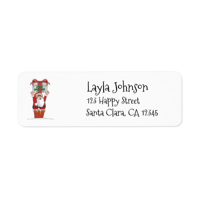 Personalised Santa Claus Return Address Labels (Front)