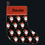 Personalised Santa Claus Small Christmas Stocking<br><div class="desc">Personalise this cute Santa Claus pattern for Christmas this year. A fun addition to your holiday decor. Designed for you by Blackberry Boulevard.</div>