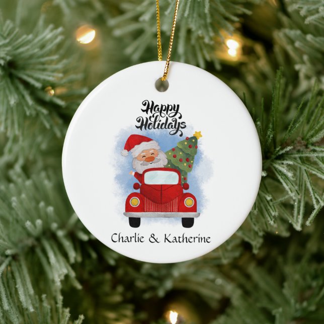 Personalised santa clause  christmas ornaments cus (Tree)