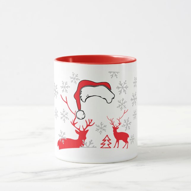 Personalised Santa Face  Mug (Center)