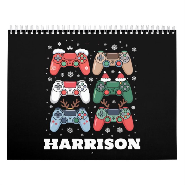 Personalised Santa Gaming Controller Gamer Xmas Calendar (Cover)