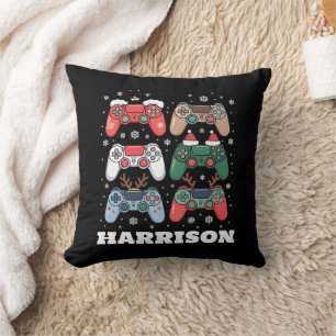 Personalised Santa Gaming Controller Gamer Xmas Cushion