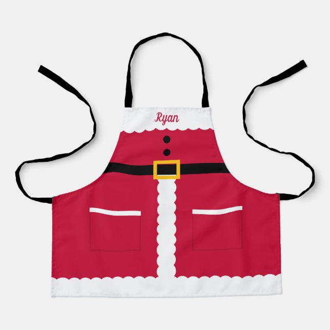 Personalised Santa Kid Christmas Apron (Front)