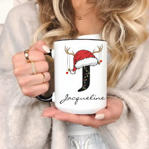 Personalised Santa Monogram Mug for Mum & Dad