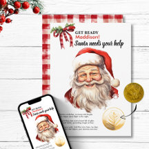 Personalised Santa Needs Your Help Red Magic Wish 
